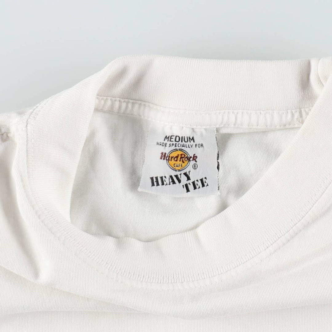 HARD ROCK CAFE Print Advertising T-Shirt (Men's Size M) cotton white type Vintage Second Hand