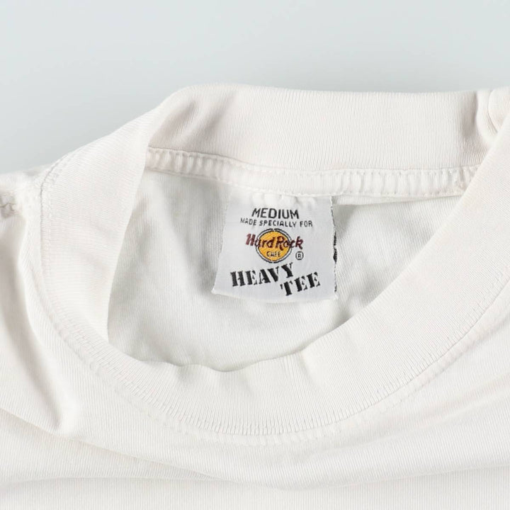 HARD ROCK CAFE Print Advertising T-Shirt (Men's Size M) cotton white type Vintage Second Hand