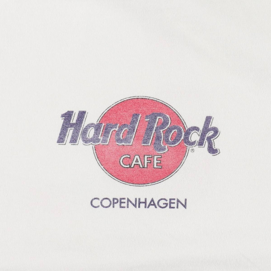 HARD ROCK CAFE Print Advertising T-Shirt (Men's Size M) cotton white type Vintage Second Hand