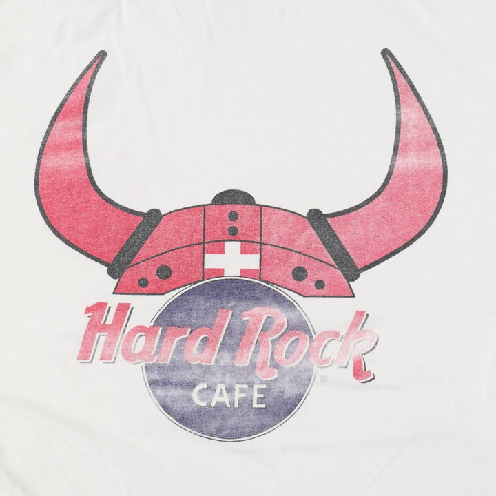 HARD ROCK CAFE Print Advertising T-Shirt (Men's Size M) cotton white type Vintage Second Hand