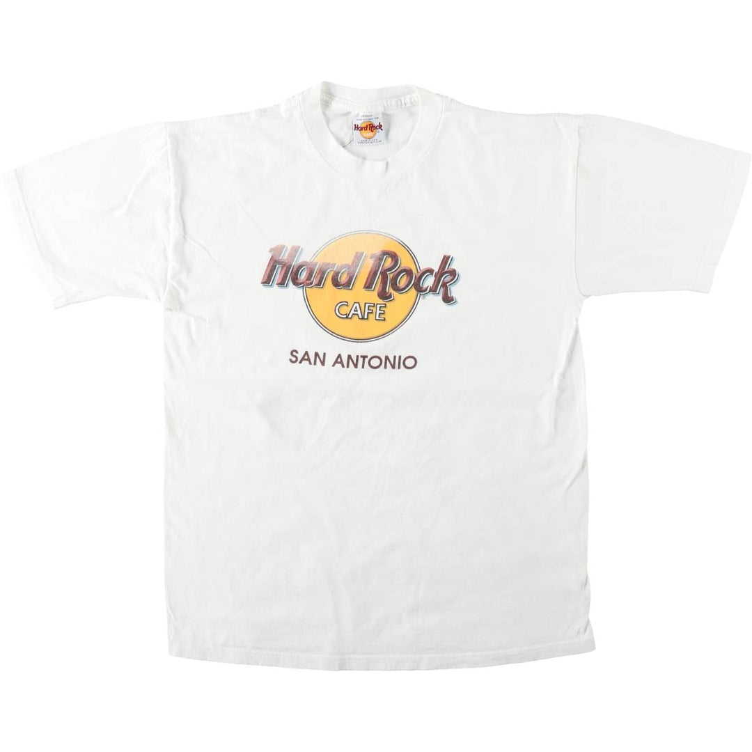 HARD ROCK CAFE Hard Rock Cafe Advertising T-Shirt, Made in USA, Men's Size M cotton white type Vintage Second Hand