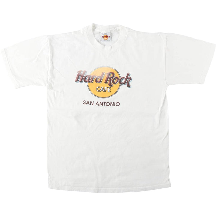 HARD ROCK CAFE Hard Rock Cafe Advertising T-Shirt, Made in USA, Men's Size M cotton white type Vintage Second Hand