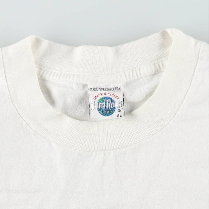 Vintage 90'S Hard Rock Cafe advertising t-shirt, men's size XL. unclear white type Vintage Second Hand