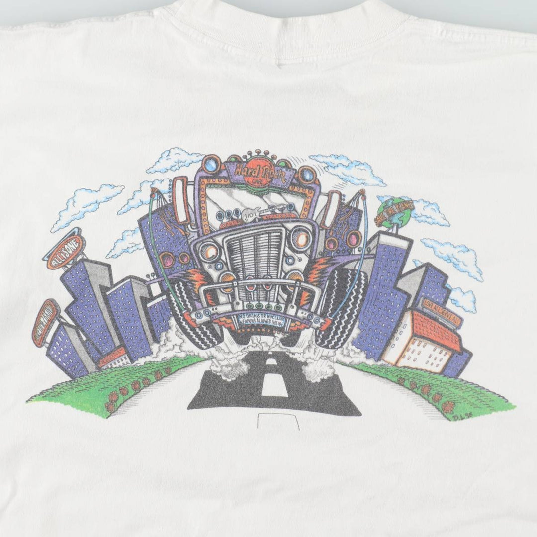 Vintage 90'S Hard Rock Cafe advertising t-shirt, men's size XL. unclear white type Vintage Second Hand