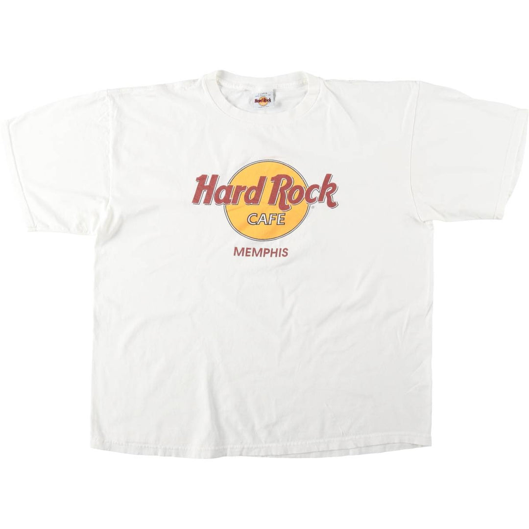 HARD ROCK CAFE Hard Rock Cafe Advertising T-shirt Made in USA Men's XL cotton white type Vintage Second Hand