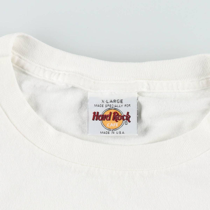HARD ROCK CAFE Hard Rock Cafe Advertising T-shirt Made in USA Men's XL cotton white type Vintage Second Hand
