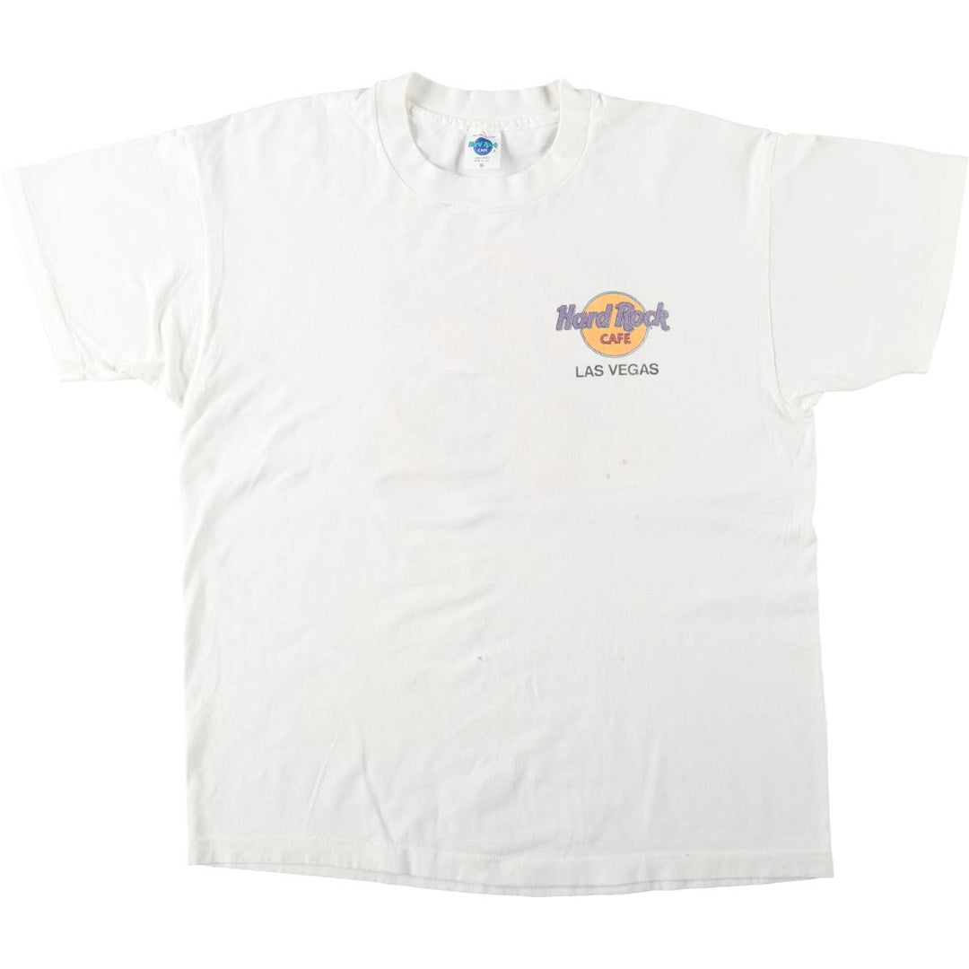 ~90'S Hard Rock Cafe Advertising T-Shirt, Made in USA, Men's XL equivalent, Vintage cotton white type Vintage Second Hand