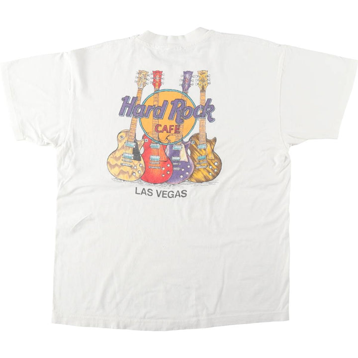 ~90'S Hard Rock Cafe Advertising T-Shirt, Made in USA, Men's XL equivalent, Vintage cotton white type Vintage Second Hand