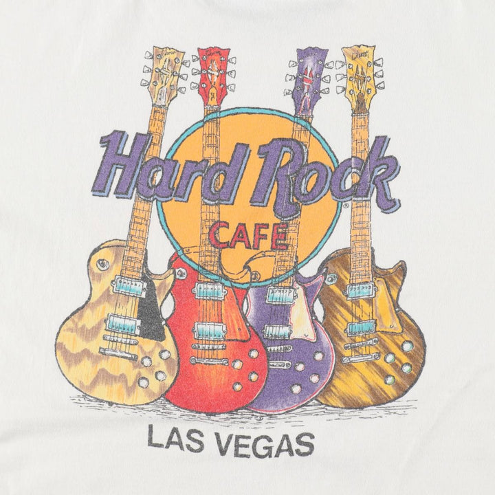 ~90'S Hard Rock Cafe Advertising T-Shirt, Made in USA, Men's XL equivalent, Vintage cotton white type Vintage Second Hand