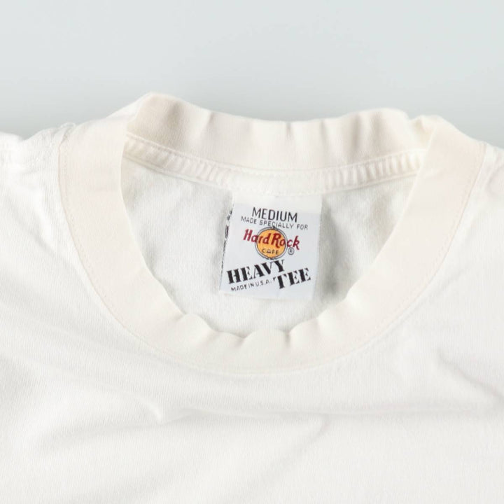 HARD ROCK CAFE Hard Rock Cafe Advertising T-Shirt, Made in USA, Men's Size M cotton white type Vintage Second Hand