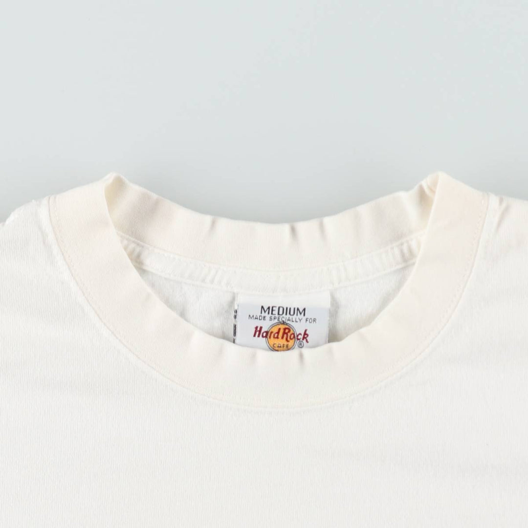 HARD ROCK CAFE Hard Rock Cafe Advertising T-Shirt, Made in USA, Men's Size M cotton white type Vintage Second Hand