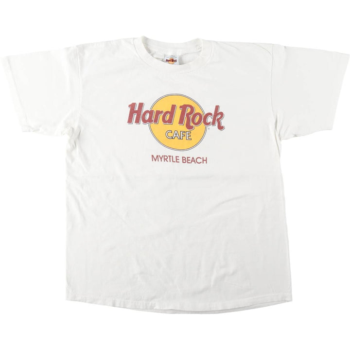 ~90'S Hard Rock Cafe Advertising T-Shirt, Made in USA, Men's XL equivalent, Vintage cotton white type Vintage Second Hand
