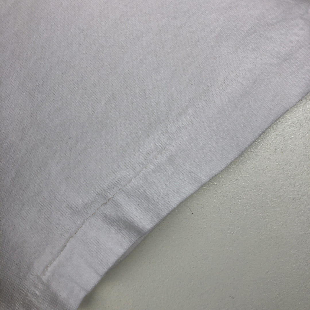 90'S Fruit of the Loom Hard Rock Cafe Advertising T-Shirt Made in Canada Men's L Vintage cotton white type Vintage Second Hand