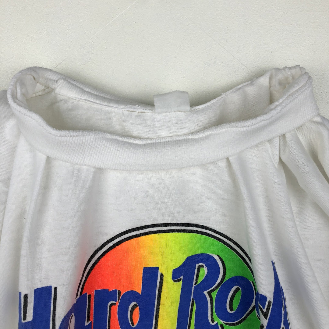 Vintage 90'S Hard Rock Cafe advertising t-shirt, men's size M. cotton white type Vintage Second Hand
