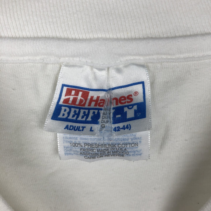 Hanes MILLER Advertising T-Shirt, Men's Size L (approx.) cotton white type Vintage Second Hand