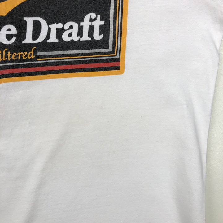 Hanes MILLER Advertising T-Shirt, Men's Size L (approx.) cotton white type Vintage Second Hand