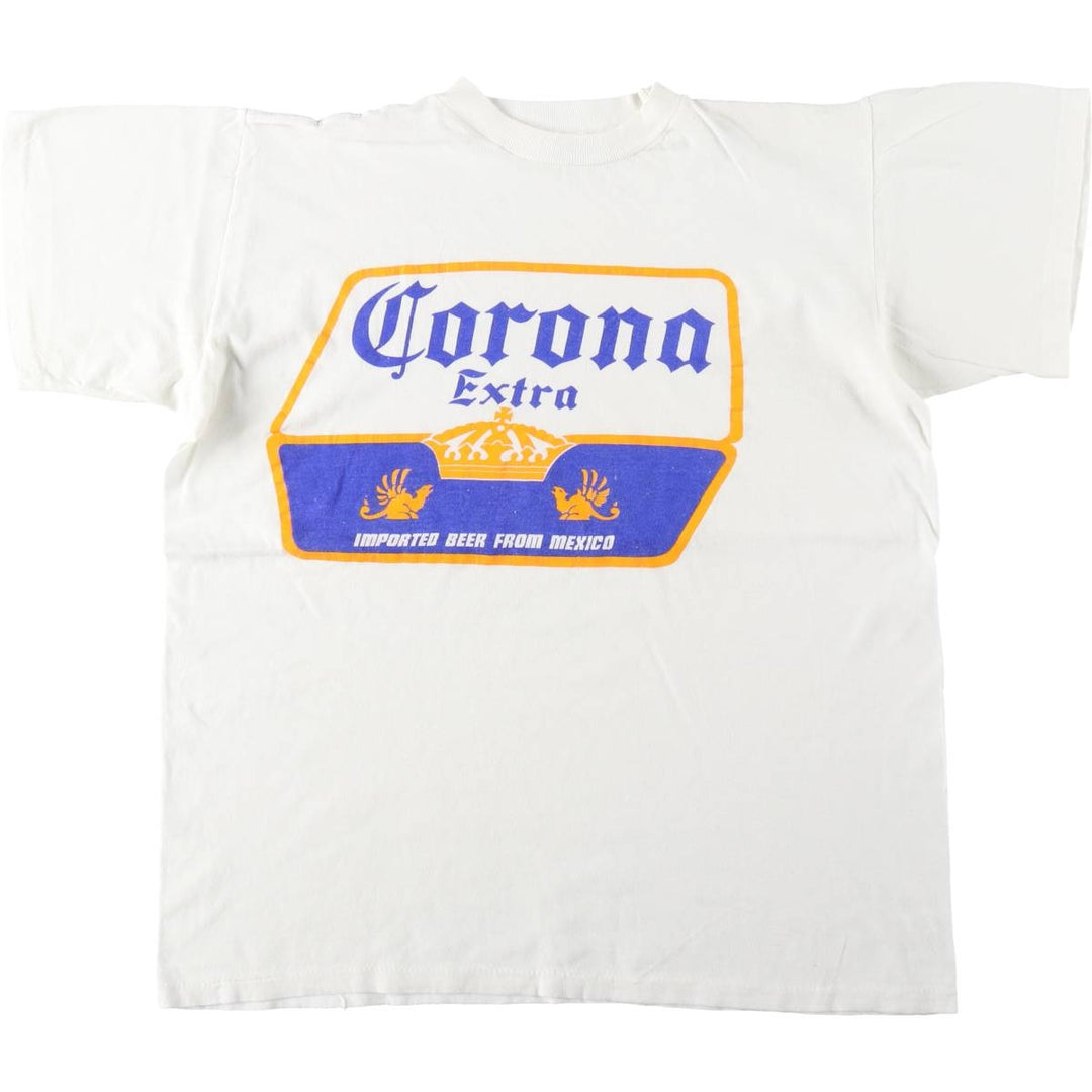 CORONA EXTRA Advertising T-Shirt, Men's Size S (Equivalent), Vintage unclear white type Vintage Second Hand