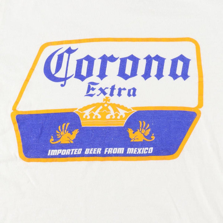 CORONA EXTRA Advertising T-Shirt, Men's Size S (Equivalent), Vintage unclear white type Vintage Second Hand