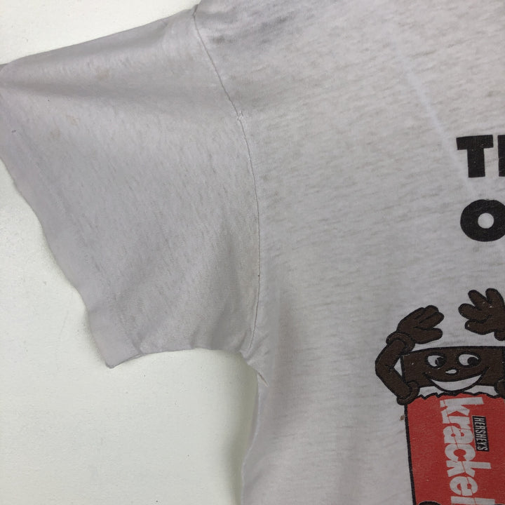 ~90'S Hanes HERSHEY'S Advertising T-Shirt, Made in USA, Men's Size M (approx.), Vintage cotton white type Vintage Second Hand
