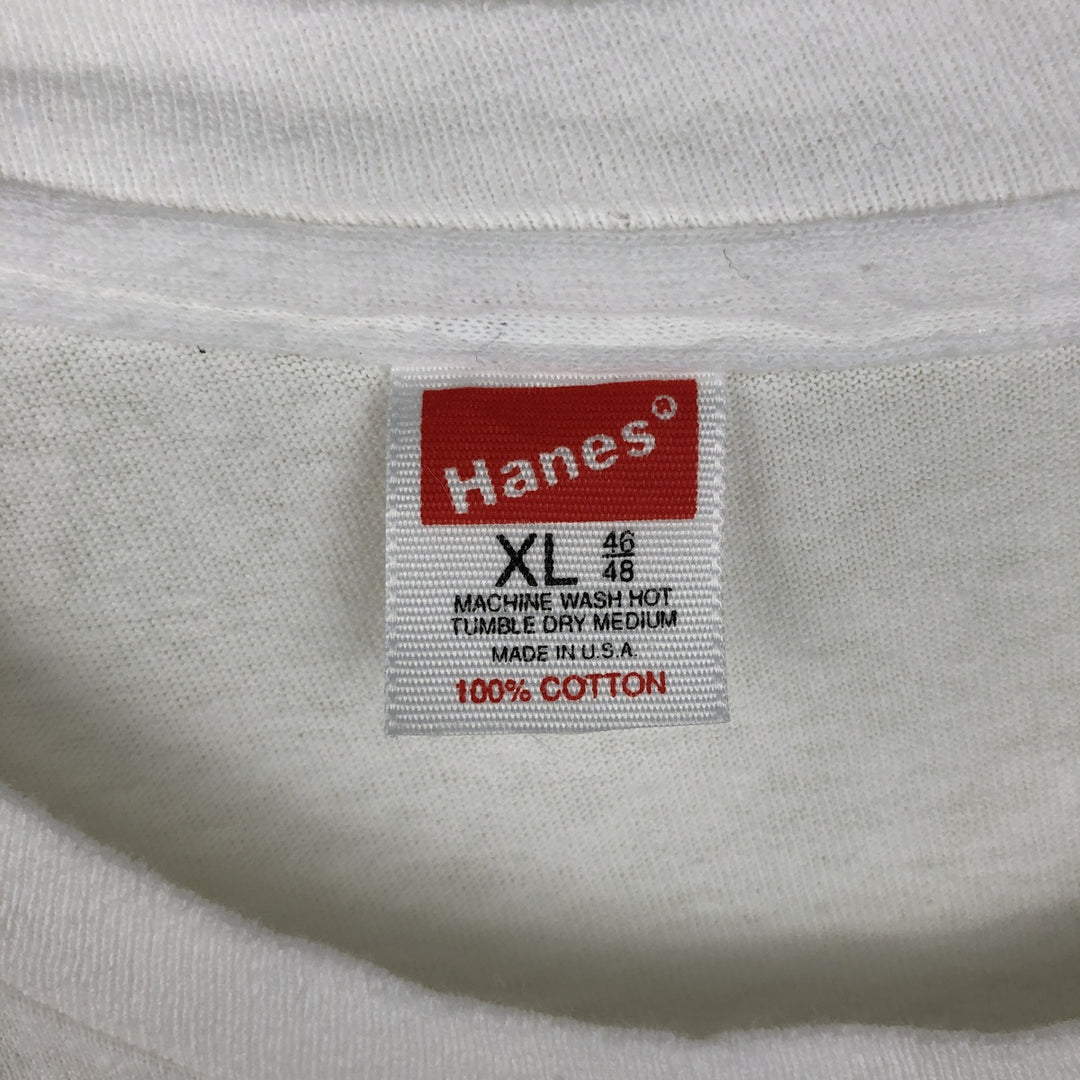 ~90'S Hanes Hard Rock Cafe Advertising T-Shirt, Made in USA, Men's XL equivalent, Vintage cotton white type Vintage Second Hand