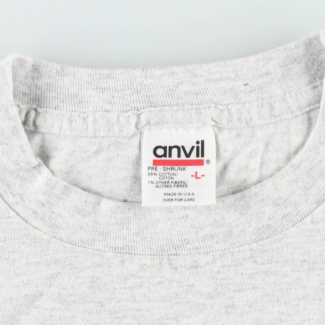 ~90'S Anvil Snapple Advertising T-Shirt, Made in USA, Men's Size L (approx.), Vintage cotton gray type Vintage Second Hand