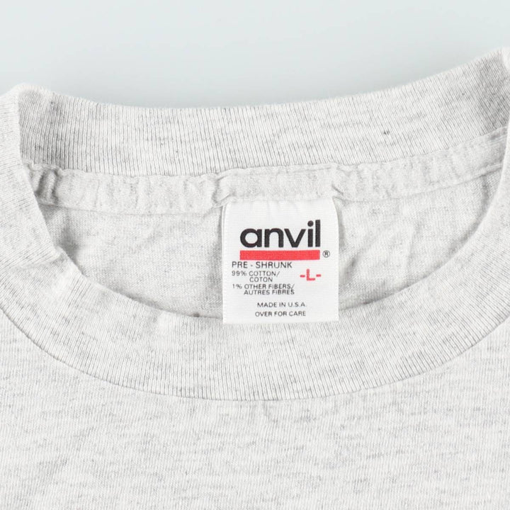 ~90'S Anvil Snapple Advertising T-Shirt, Made in USA, Men's Size L (approx.), Vintage cotton gray type Vintage Second Hand