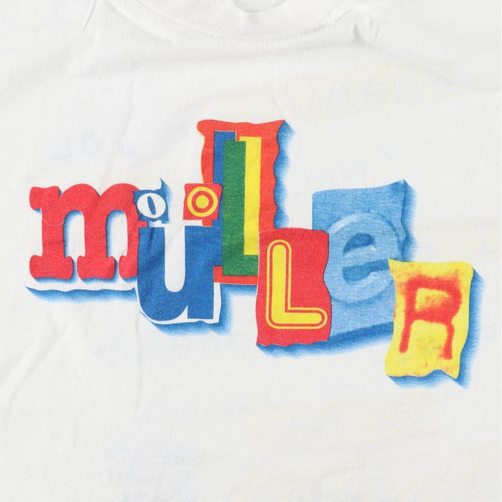 ~90'S Sun Müller advertising T-shirt, men's size L equivalent, vintage. cotton white type Vintage Second Hand