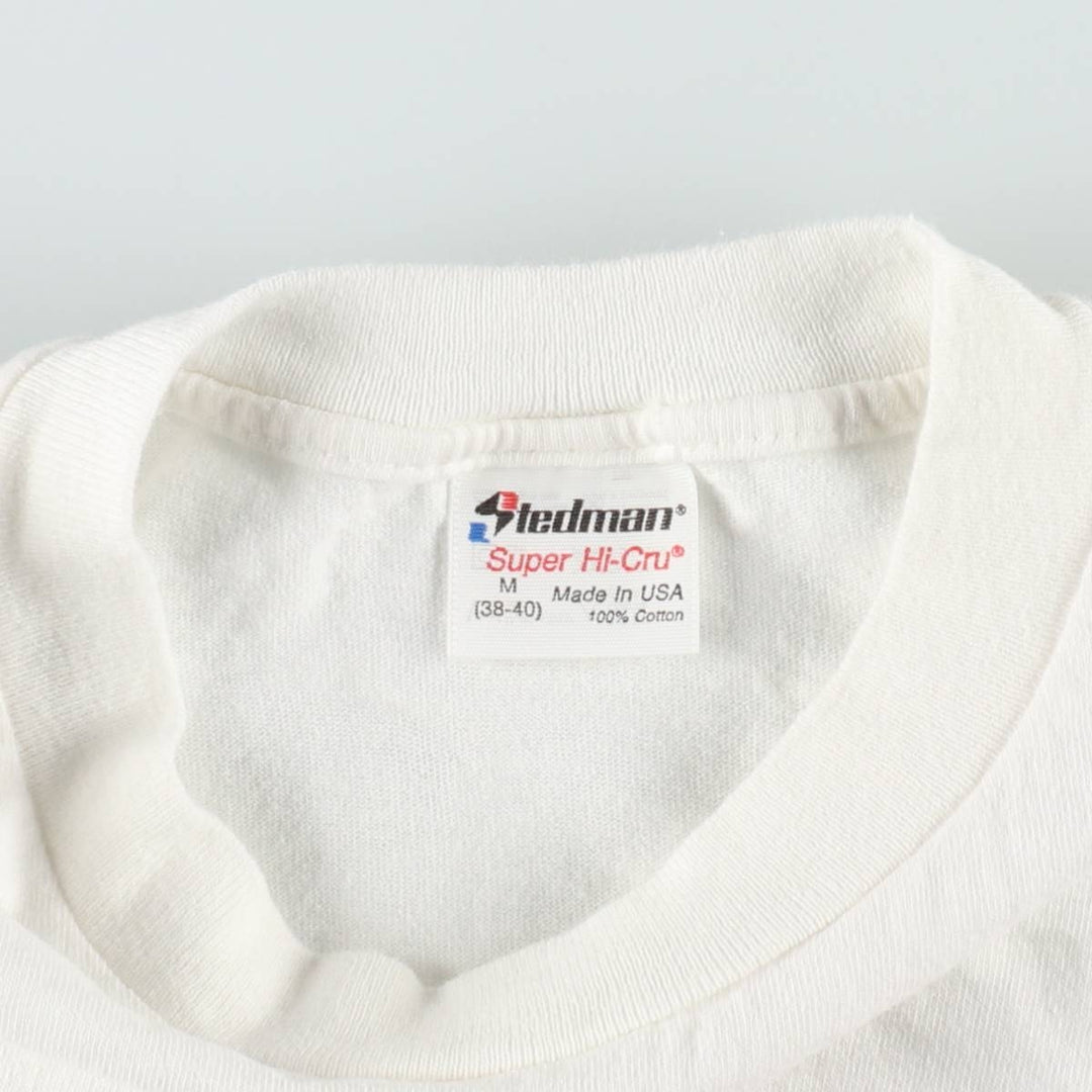 ~90'S Stedman FIRST FLORIDA BANK Advertising T-Shirt, Made in USA, Men's Size M (Equivalent), Vintage cotton white type Vintage Second Hand