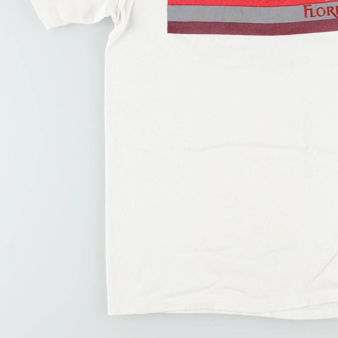 ~90'S Stedman FIRST FLORIDA BANK Advertising T-Shirt, Made in USA, Men's Size M (Equivalent), Vintage cotton white type Vintage Second Hand