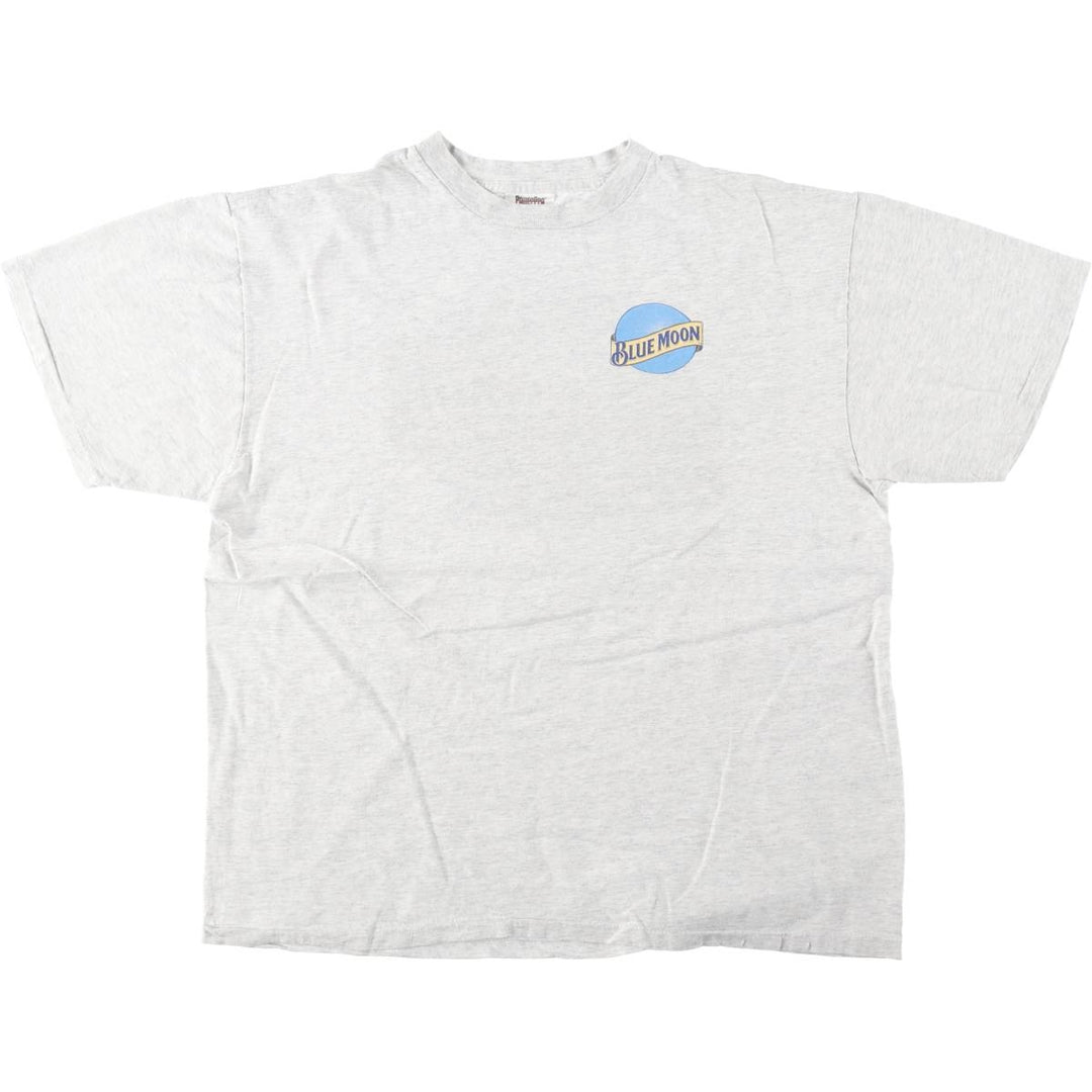 ~90'S ONEITA BLUE MOON Print Advertising T-Shirt, Men's XL equivalent, Vintage cotton gray type Vintage Second Hand