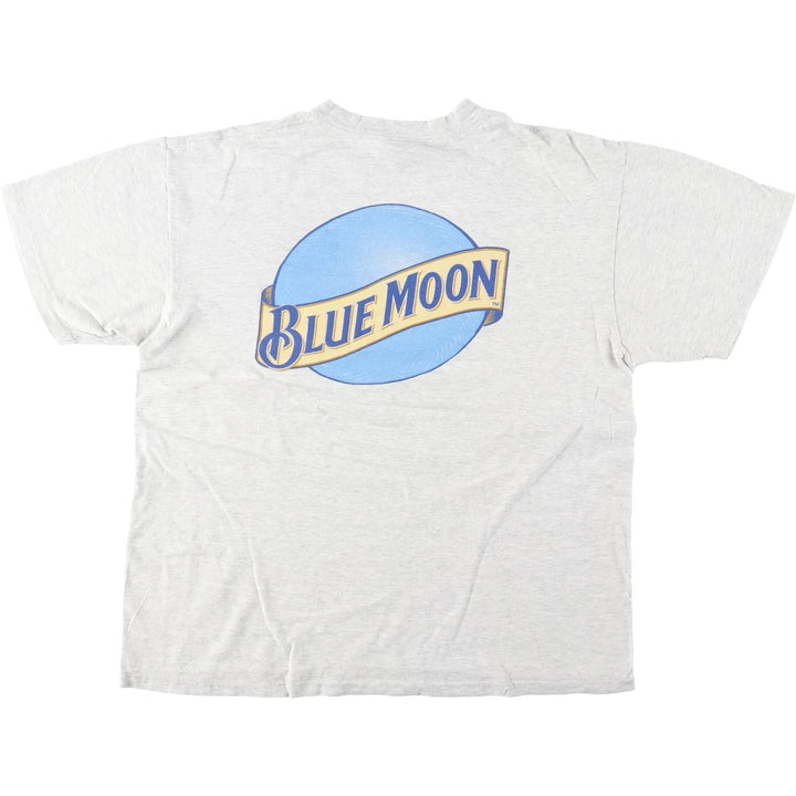 ~90'S ONEITA BLUE MOON Print Advertising T-Shirt, Men's XL equivalent, Vintage cotton gray type Vintage Second Hand