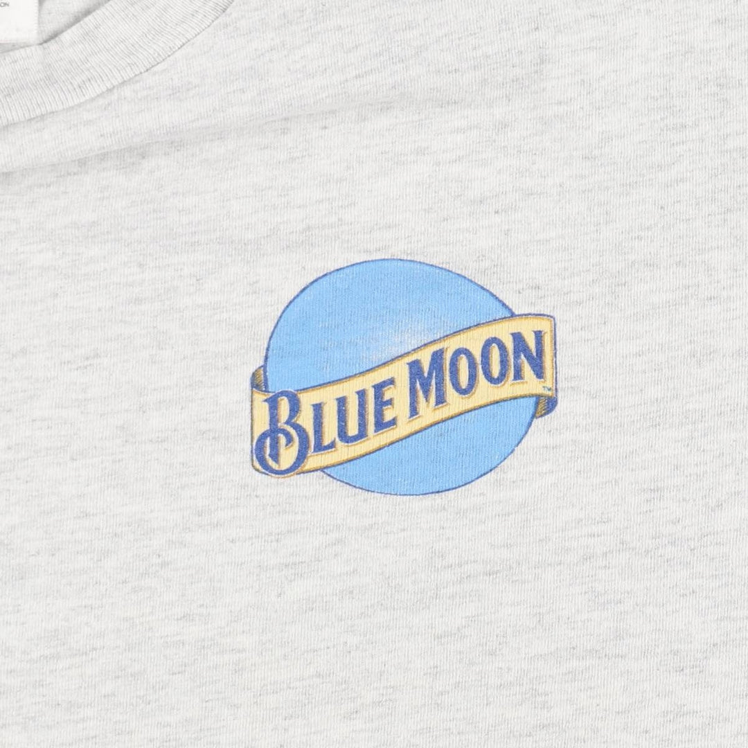 ~90'S ONEITA BLUE MOON Print Advertising T-Shirt, Men's XL equivalent, Vintage cotton gray type Vintage Second Hand
