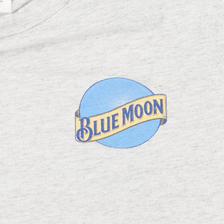~90'S ONEITA BLUE MOON Print Advertising T-Shirt, Men's XL equivalent, Vintage cotton gray type Vintage Second Hand