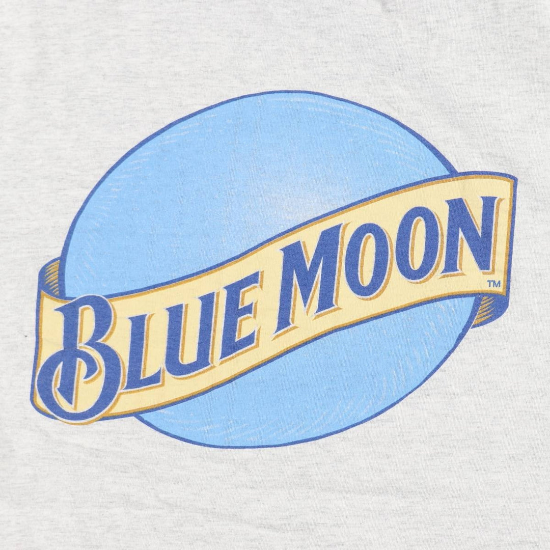 ~90'S ONEITA BLUE MOON Print Advertising T-Shirt, Men's XL equivalent, Vintage cotton gray type Vintage Second Hand