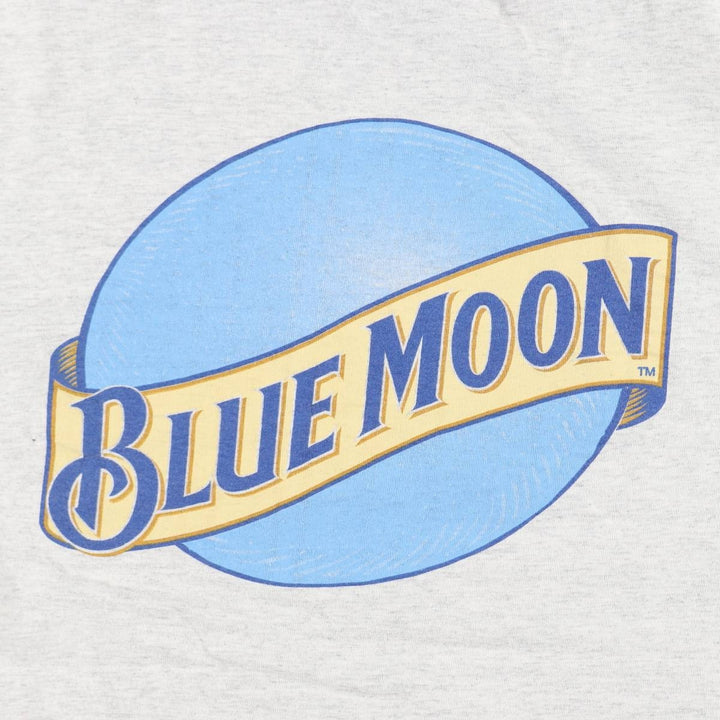 ~90'S ONEITA BLUE MOON Print Advertising T-Shirt, Men's XL equivalent, Vintage cotton gray type Vintage Second Hand