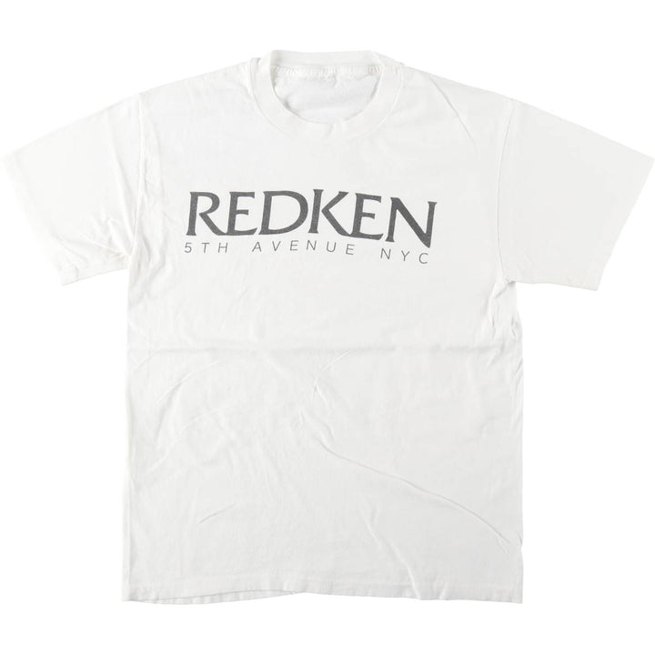 Vintage REDKEN advertising T-shirt from the 1990s, men's size M equivalent. unclear white type Vintage Second Hand