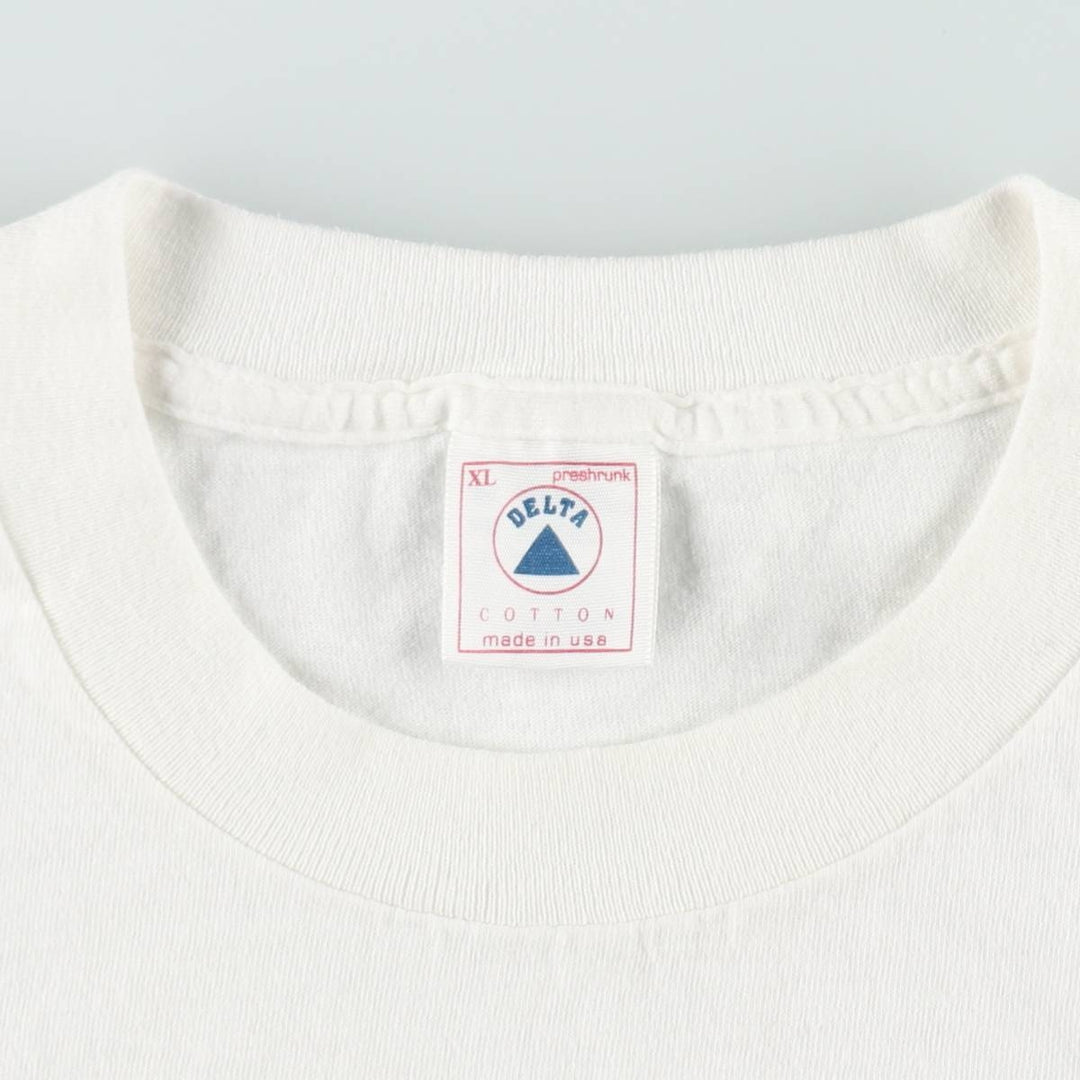 Delta Corona Extra Advertising T-Shirt, Made in USA, Men's Size XL (approx.) cotton white type Vintage Second Hand