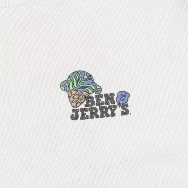 Clean Clothes Ben & Jerry's Advertising T-Shirt, Made in USA, Men's Size XL (approx.) cotton white type Vintage Second Hand