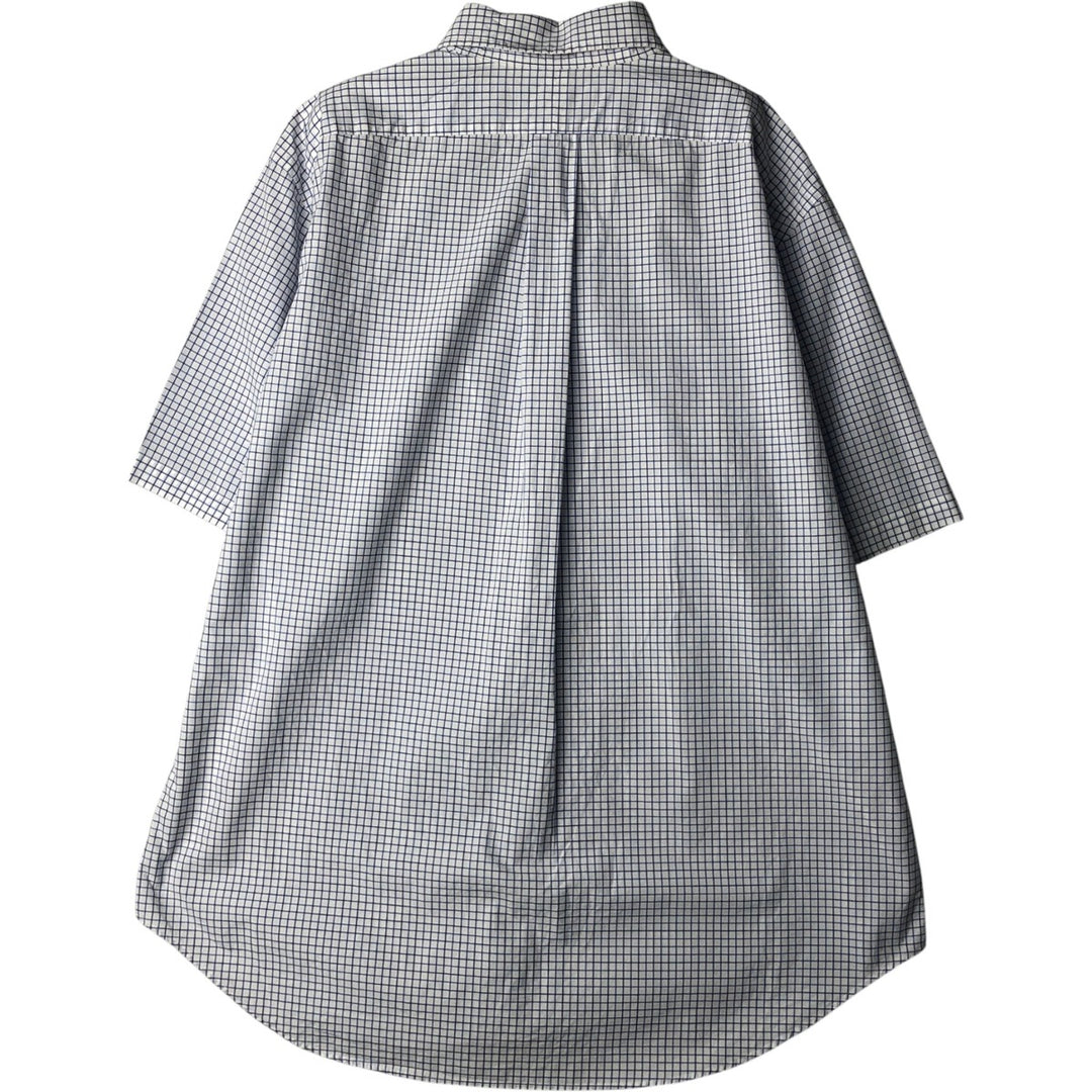 Ralph Lauren Classic Fit short sleeve button down check shirt, men's size L cotton white type Vintage Second Hand