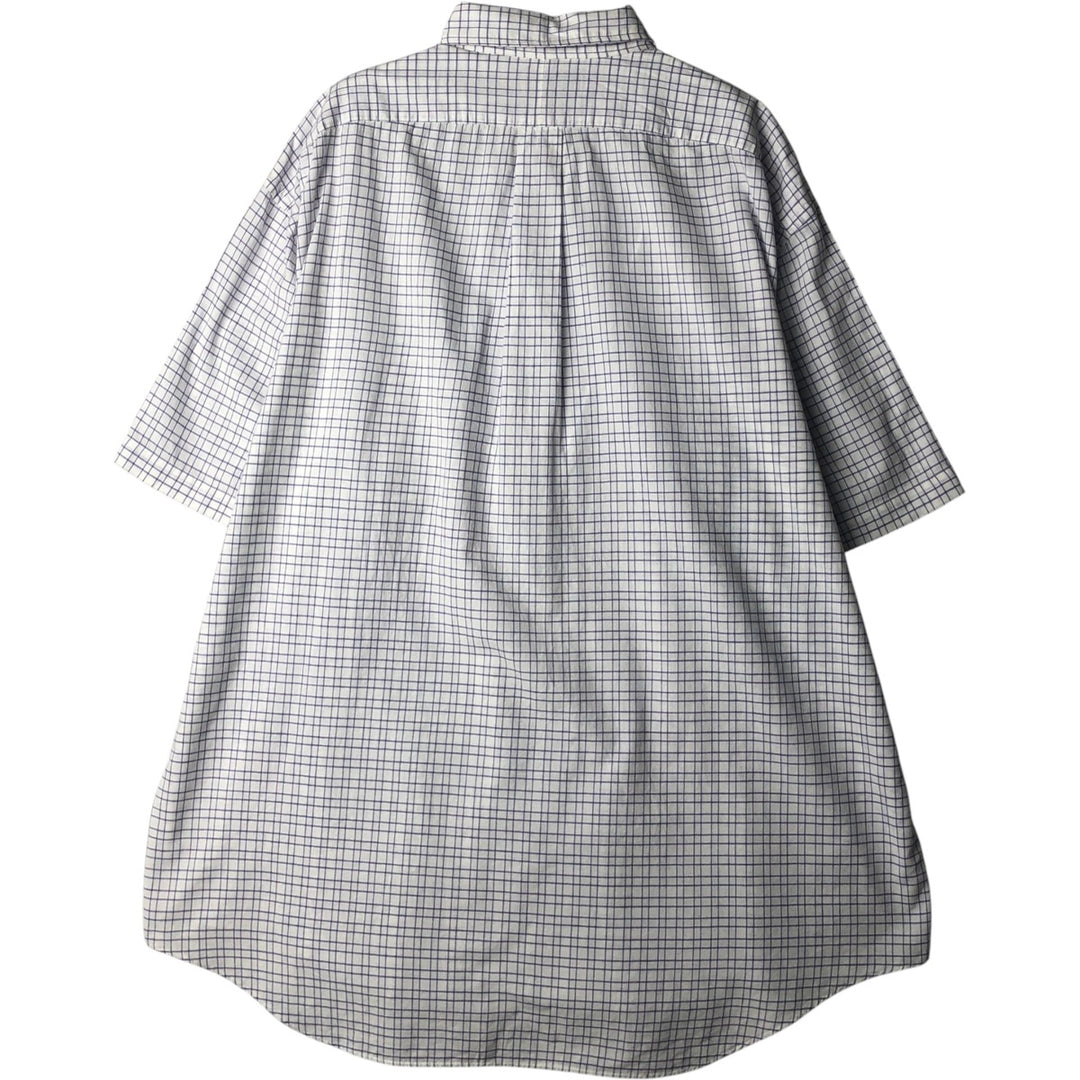 Ralph Lauren BLAKE short sleeve button down check shirt men's XL size cotton white type Vintage Second Hand