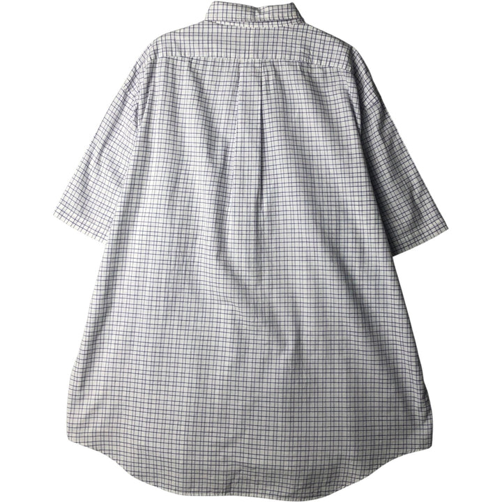 Ralph Lauren BLAKE short sleeve button down check shirt men's XL size cotton white type Vintage Second Hand