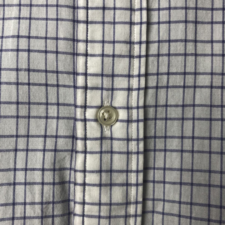 Ralph Lauren BLAKE short sleeve button down check shirt men's XL size cotton white type Vintage Second Hand