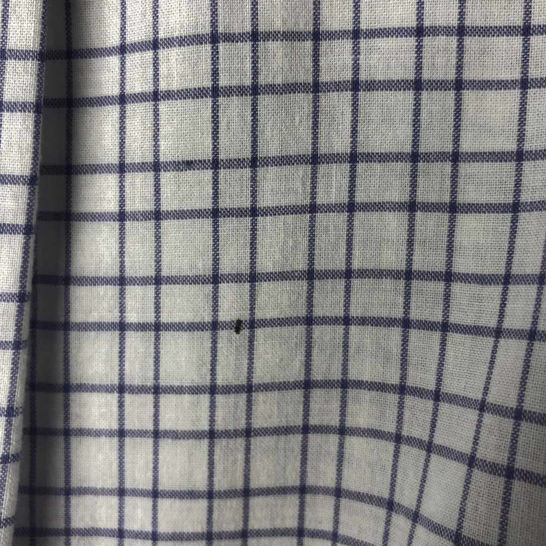 Ralph Lauren BLAKE short sleeve button down check shirt men's XL size cotton white type Vintage Second Hand