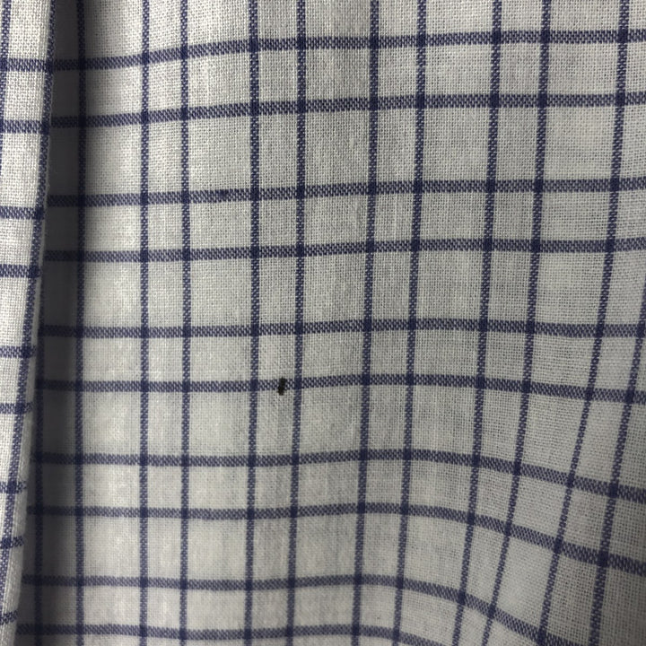 Ralph Lauren BLAKE short sleeve button down check shirt men's XL size cotton white type Vintage Second Hand