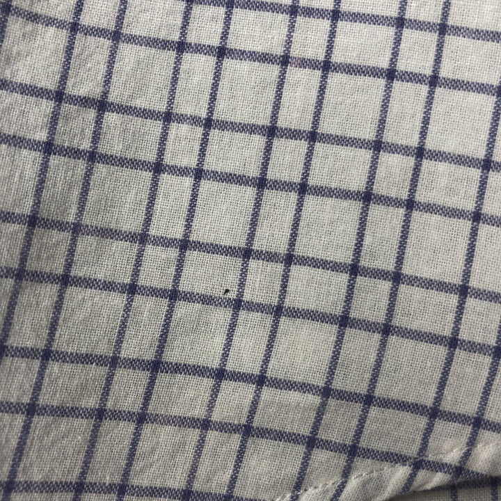 Ralph Lauren BLAKE short sleeve button down check shirt men's XL size cotton white type Vintage Second Hand