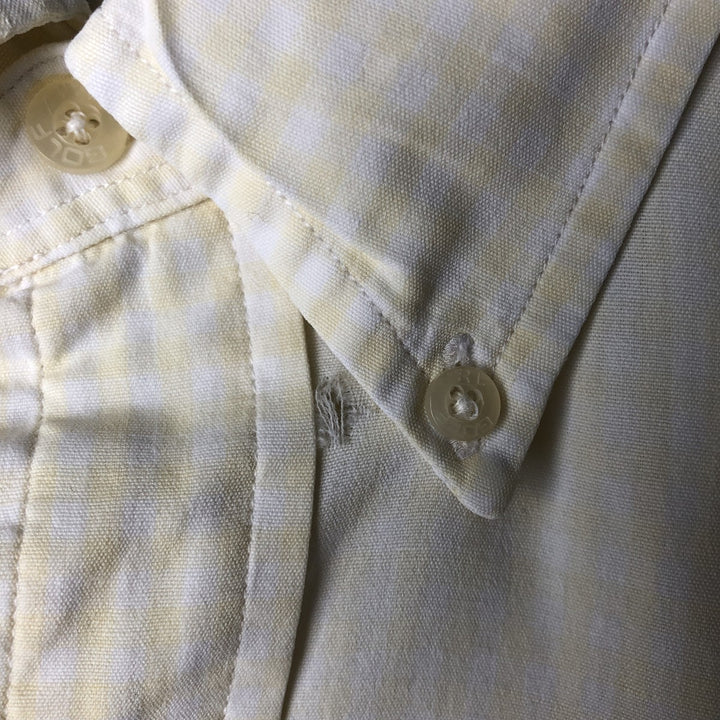 Ralph Lauren RALPH LAUREN GOLF TILDEN Gingham check short sleeve button down check shirt Men's L size cotton yellow type Vintage Second Hand