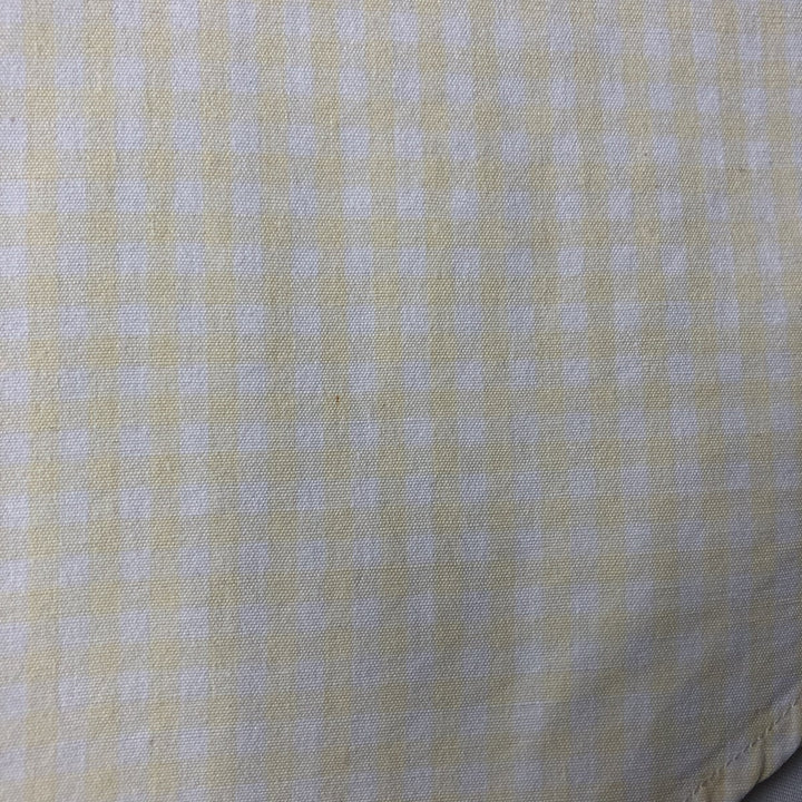 Ralph Lauren RALPH LAUREN GOLF TILDEN Gingham check short sleeve button down check shirt Men's L size cotton yellow type Vintage Second Hand