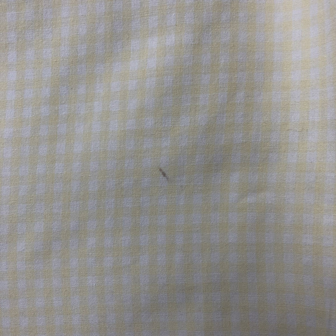 Ralph Lauren RALPH LAUREN GOLF TILDEN Gingham check short sleeve button down check shirt Men's L size cotton yellow type Vintage Second Hand