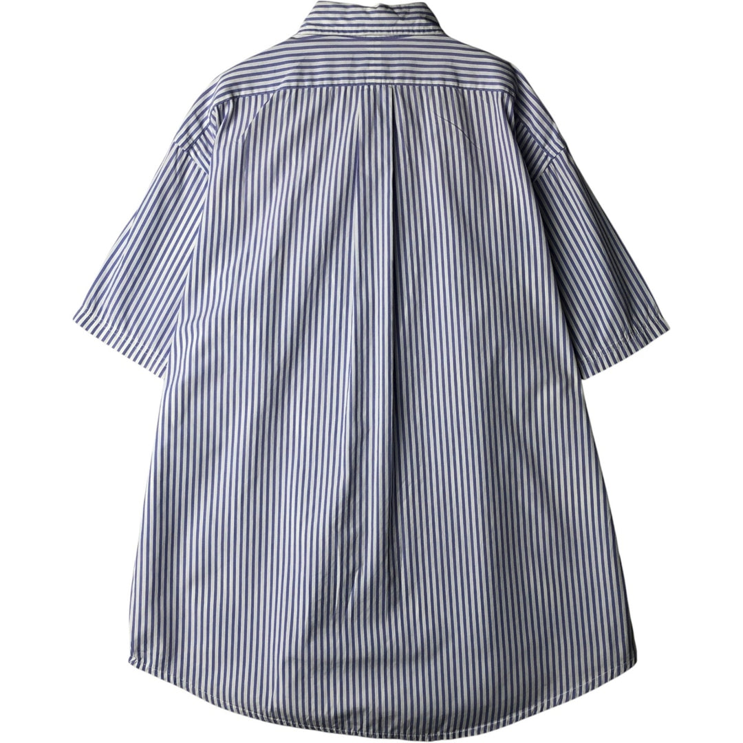 Ralph Lauren Classic Fit Short Sleeve Button Down Striped Shirt Men's XL cotton white type Vintage Second Hand