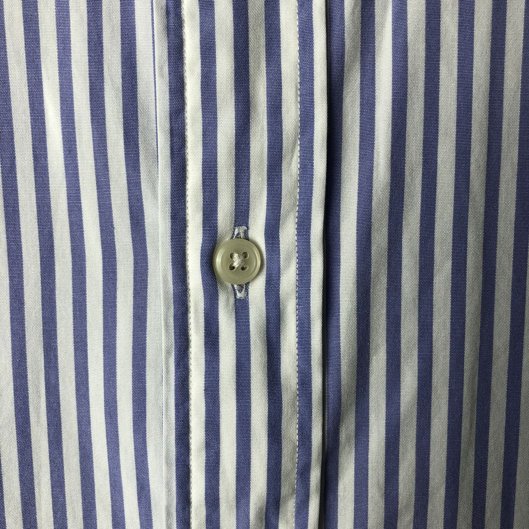 Ralph Lauren Classic Fit Short Sleeve Button Down Striped Shirt Men's XL cotton white type Vintage Second Hand